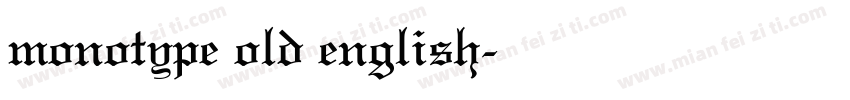 monotype old english字体转换